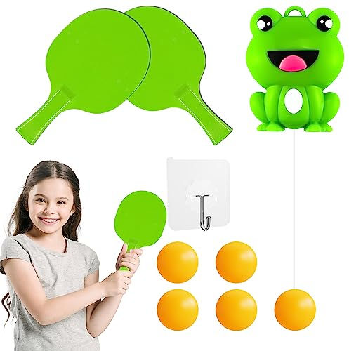 Tischtennis Trainer Set, Kreatives Hänge Tischtennis Zum Aufhängen Trainer Set, Hängendes Tischtennis für Kinder, Tischtennis Trainer Kinder Tischtennis Trainingsgerät für den Innenbereich