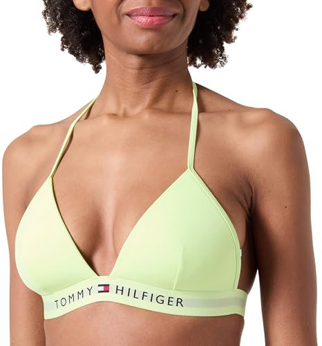 Tommy Hilfiger Top Bikini a Triangolo Donna Imbottito, Verde (Faded Lime), S