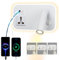 uksunvi LED Leselampe Wandlampe Mit Universalsteckdose USB Type-C-Zwei AufladungMund Schalter Verstellbarer 12W 3000K Wandleselampe Aluminium Bettlampe Drehbar (Rechteck weiß)