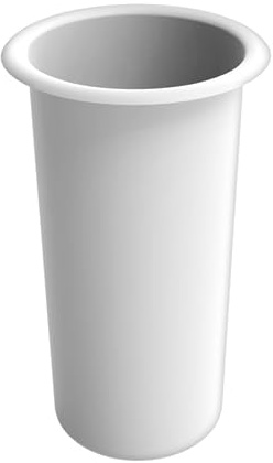 Ladecormarmi Ricambio interno in plastica per portafiori funerari diametro 12 cm - Altezza cm 24 colore bianco