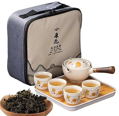 - Teiera Rotante in Ceramica a Forma di Gatto, con Rotazione a 360°, per Il tè, teiera da Collezione per Azienda, Hotel, casa Samuliy