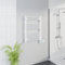 Warmehaus Smart WiFi Thermostatic Electric Bathroom Straight Heated Towel Rail Warmer Radiator with Timer 800x600mm - White