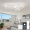 YOLEDY Deckenlampe Led mit Fernbedienung & APP, Decken Lampen mit 3 Ring, Dimmbar, Licht Memory Funktion mit Timer, Moderne Deckenleuchte Rund Wohnzimmer Flur Schlafzimmer, Weiß