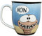 Becher Moin - Schon wach Tasse Porzellan Inhalt 400ml Kaffeebecher Wattwurm