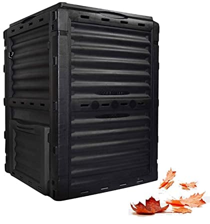 300L Outdoor Compost Bin, Garden Eco Composters, Outdoor Recycling Soil Waste Grass Composting Box, Organic Waste Compost Converter Recycle