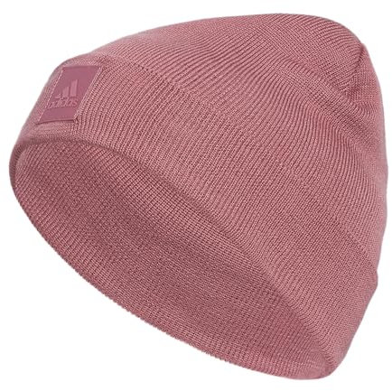 adidas Damen Beanie-1x1 Standard Fit Cuffed Knit Wintermütze Winter-Hut, Preloved Crimson, Einheitsgröße