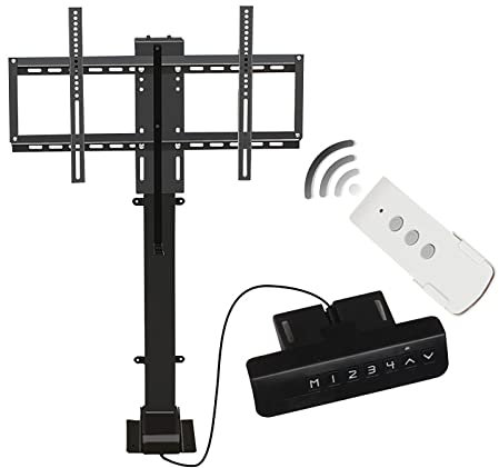 Supporto TV Supporto per TV motorizzato, sollevamento motorizzato per TV con telecomando e impostazione di memoria, corsa di 80 cm/31,4 pollici in meno di 30 secondi, adatto a TV da 55-60 pollici