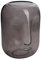 Sandra Rich Glasvase Modern Face 25cm GRAU. Blumenvase aus Glas, Moderne Vase mit Gesicht, Dekoration für Zuhause, 19018-25-12
