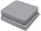 RACE LEAF Memory Foam Seat Cushions, Chair Pads 43 x 40 x 6.5 CM, Waterproof, Thick, Indoor/Outdoor, Set of 2 with Washable Cover, Adjustable Straps, Hidden Zipper - Light grey