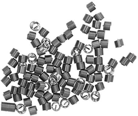 100Pcs Gewinde Reparatur Kit Einsätze Männlich Weiblich Reduziermutter Werkzeug Edelstahl Verschluss M6x1 (1.5D)