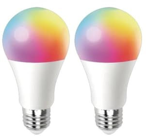 Lámpara LED E27 15W RGB+CCT con tecnología Bluetooth Mesh, ideal para ambientación y control remoto en el hogar.