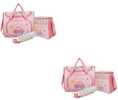 SAFIGLE 2St Windelhandtasche Rucksack Wickeltaschen graue Wickeltasche Babywindel Kindergartentasche kleine Wickeltasche windeltasche umhängebeutel Wickeltasche -Stilltasche Rosa