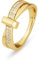 JETTE Damen-Damenring 925er Silber, recycelt Zirkonia 57, Gelbgold 32028447