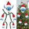 Grinch Dekor für Weihnachtsbaum,lustiger Weihnachtsbaumschmuck,Weihnachten Grinch Körper Ornament,Grinchs Elfenkopf/Arm/Bein für Weihnachtsbaumstola Elf gefülltes Bein Stecken Baumspitze Ornamente