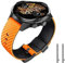 SKXMOD For Suunto 7 Correa de silicona suave Suunto 9 Pulsera de repuesto para hombres y mujeres Suunto 9 Baro Correa de reloj deportivo para Suunto 9 Spartan Suunto 9 Correa de reloj GPS(Orange-Black