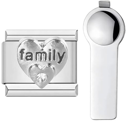 Nomination Personalisierter Liebesbriefe-Anhänger für Frauen – Kompatibel mit allen 9-mm-Armbandgliedern, inkl. Anhängerwerkzeug