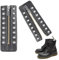 Annlpoy 1 Paar (2 Stück) Schnürstiefel Aus Leder Mit Reißverschlusseinsätzen 8 Metallösen, Krawattenlose Schnürsenkel für Erwachsene, Schwarz, Wasserdicht und Langlebig, für Männer und Frauen