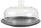 High Borosilicate Glass Microwave Cover for Food, Anti-Splash Microwave Plate Cover, Multi-Function Cake Dome, Easy Grip Handle, Dishwasher Safe,23cm