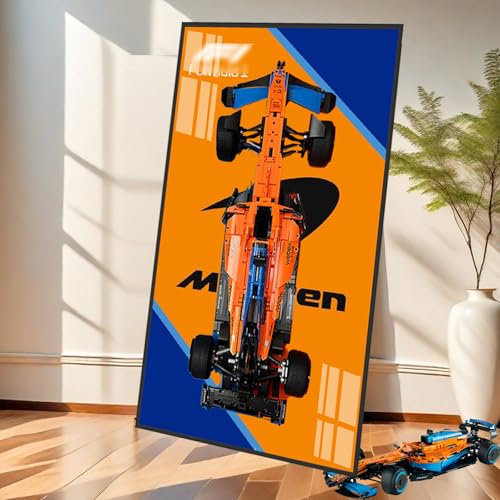 Placa de pared para Lego Technic McLaren for*Mel 1 42141, compatible con pantalla Lego Car Display, ideas de regalo para entusiastas de soporte de pared de vehículos Lego, solo placa de pared. Tamaño