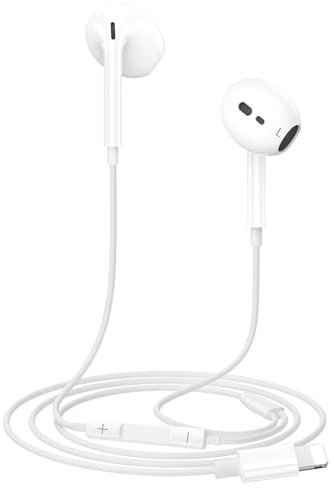 iPhone Kopfhörer mit Kabel, Kabelkopfhörer für iPhone14, In Ear Kopfhörer mit Mikrofon und HiFi Stereo Ohrhörer für iPhone 11 12 13 14 Pro Max/14Pro/XR/XS/X/SE/8/7/Plus/iPad Air Mini Unterstützt iOS