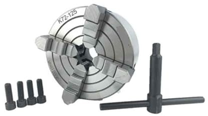 4-Backen-unabhängiges Spannfutter 5'' K72-125 Drehfutter Manuelles Spannfutter Werkzeugzubehör for Mini-Drehmaschine, Drechselfutter für Holz, mehrere Verwendungsszen
