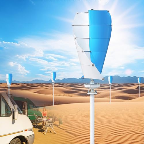 Aerogenerador Vertical de 600 W con Controlador e inversor de Red: energía eólica eficiente para hogares y Empresas. Soluciones de energía renovable.