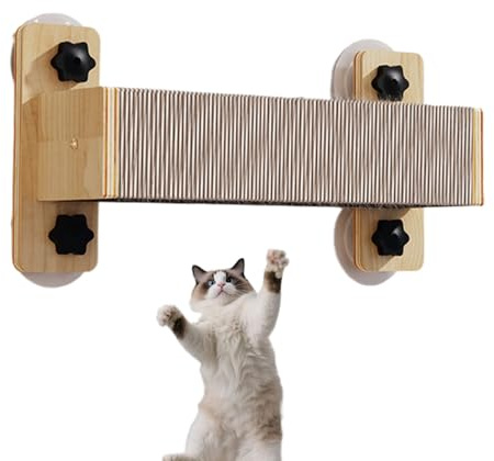 Katzen Wandregale | Indoor Kletterwand Mit Kratzpfosten,Natürliches Kletterspielzeug Für Fensterbereich