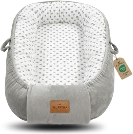 FLUFFORA® Baby Nest Pod for Newborn, Portable Baby Lounger 0-12 Months