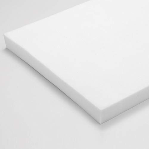 NIROSPORT Placa De Gomaespuma Acolchado De Espuma Goma-Espuma Colchón Tapicería Espuma - Blanco, LxBxH 100x80x8 cm