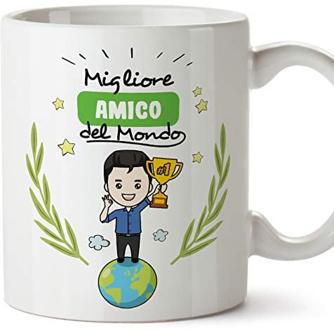 Mugffins Tazza Amico -Famiglia Mondo -Idee Regali Divertenti e Originali -Tazze di caffè eTè -