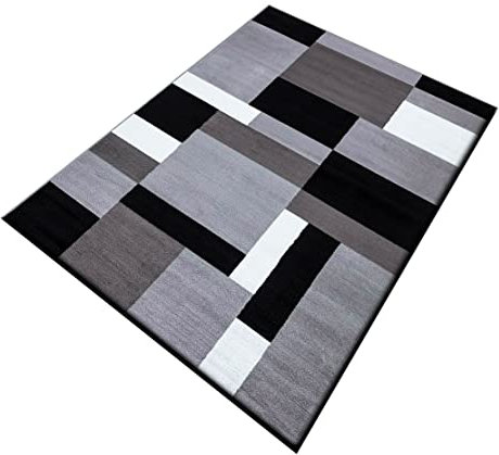 PHP Door Mats - Runner Rug Carpet Mat for Every Season Bedroom Living Room Hallway Kitchen Front Door Entrance Décor (Grey Black, 60 x 110 cm)