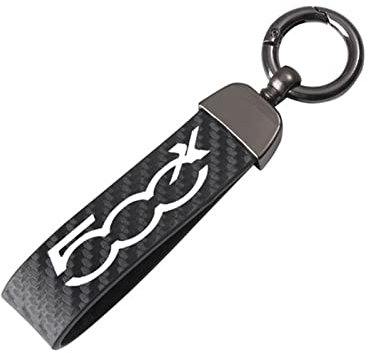 SXHM Porte-clés De Moto En Fibre De Carbone Pour Accessoires FI-at 500 500L 500X Bravo Panda Tipo Punto (Couleur : Orange, Size : Normal)