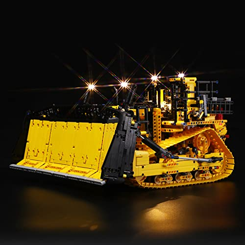 GEAMENT LED Licht-Set Kompatibel mit Lego Technic Appgesteuerter Cat D11 (App-Controlled Cat D11 Bulldozer) - Beleuchtungsset für Technic 42131 (Modell-Set Nicht enthalten)