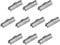 sourcing map 100Pcs Ribbon Crimp Clamp Ends, 22mm Bookmark Pinch Cord End Clasps for DIY Craft Making, Metallic Black