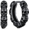 Creoles Homme Tete de Morte Argent 925 Noir Petite Boucles d Oreilles Viking Garcon Crane Punk Vintage Boucles d'oreilles Gothique Hip Hop Clou Oreille Femme Ado Jeune