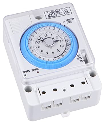 VILLCASE Elektrische Zeitschaltuhr 12v Zeitschaltuhr 24 Stunden Mechanische Zeitschaltuhr Tragbare Zeitschaltuhren Digital Industrie-Timer Küchentimer Laut 12-Stunden-Timer Stoppuhr Schwer