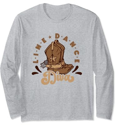 Stivali country Line Dance Diva Dancer per bambina Queen Humor Maglia a Manica