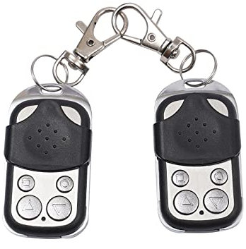 RibasuBB 2PCS Mando Garaje Universal Frecuencia, 5.4x3x1.5cm Motor Puerta Corredera Mando a distancia, con llavero