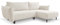 DomoHome ADEL Ecksofa mit Schlaffunktion und Bettkasten – L-Form, Flexibel Stellbar, Layout rechts, Metallfüße, 145x212cm Liegefläche, Größe: 257x90x171cm, Farbe: BEIGE