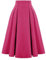 Onsoyours Jupes Femme Élégant Taille Élastique Trompette A-Ligne Midi Jupe Plissée Carreaux Skirt A Rouge Rose XXL