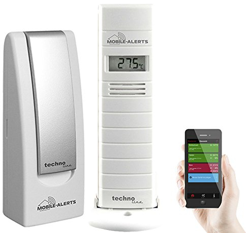 Technoline - Sensor MA 10200 y Controlador de Temperatura y Humedad para terrarios e invernaderos, Blanco, 3,8 x 2,1 x 12,8 cm