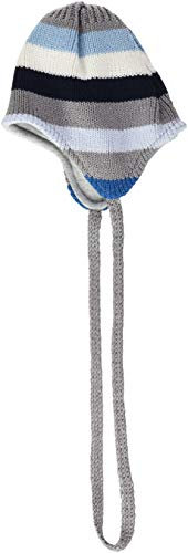 Döll Baby-Jungen Inka Bindemütze Strick Mütze, Grau (Light Gray Melange 8100), 39 cm