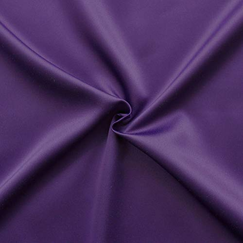 Stoffkontor Stretch Satin Modestoff Kleiderstoff - Stoff glänzend - Öko-Tex Standard 100 - Meterware, Lila - zum Nähen von Bekleidung und Dekoration