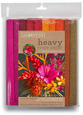 Pacon 10 Count Tropical Garden Papel crepé Pesado, Colores Variados, 25.4 x 21.6 x 3.8 cm