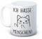 mug-tastic Ich Hasse Menschen! - Unhöfliche Katze Cat - Lustig Hochwertigen Kaffeetasse Becher