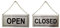 THW® Panneau de signalisation ouvert et fermé en acier inoxydable à suspendre (12,7 x 30,5 cm)