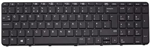 AJPARTS UK New Laptop Keyboard Replacement For HP ProBook 450 G3 455 G3 470 G3 UK Layout English Keyboard QWERY Non Backlit with Frame UK Quick Dispatch