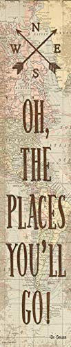 Travel The Map Oh, The Places You'll Go! Banner, 8 x 39