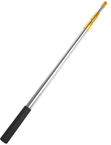 smallJUN 1,5/1,7/1,9 m Kopfring Zinken Harpune Speer Fisch Dip Net Teleskopstange Angelrute Golden