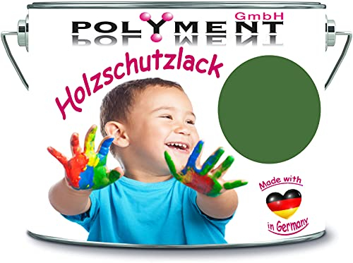5 Liter Holzschutzlack Holzlack Holzlasur wetterbeständiger Langzeitschutz Wetterschutzfarbe Holzschutzfarbe (RAL 6010 Grasgrün)